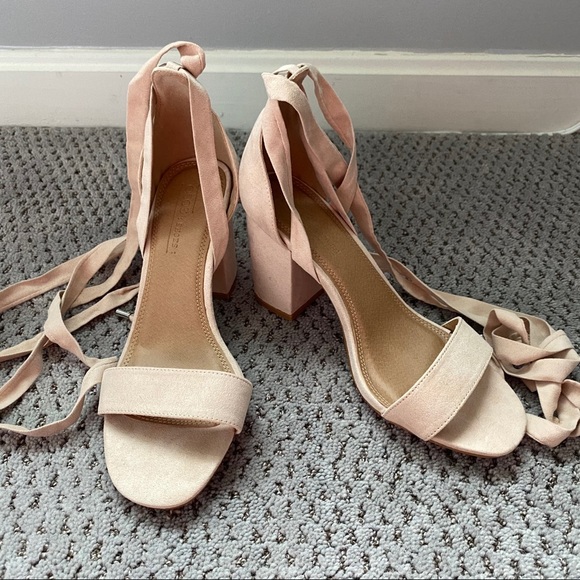 ASOS Blush Tie Heels - Picture 3 of 6